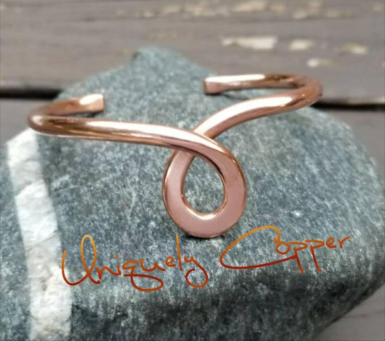 Copper Cuff Bracelet Copper Jewelry 7th Anniversary Gift Copper Bracelets Copper Cuff Wife Gift Tear Drop Bracelet Copper Anniversary