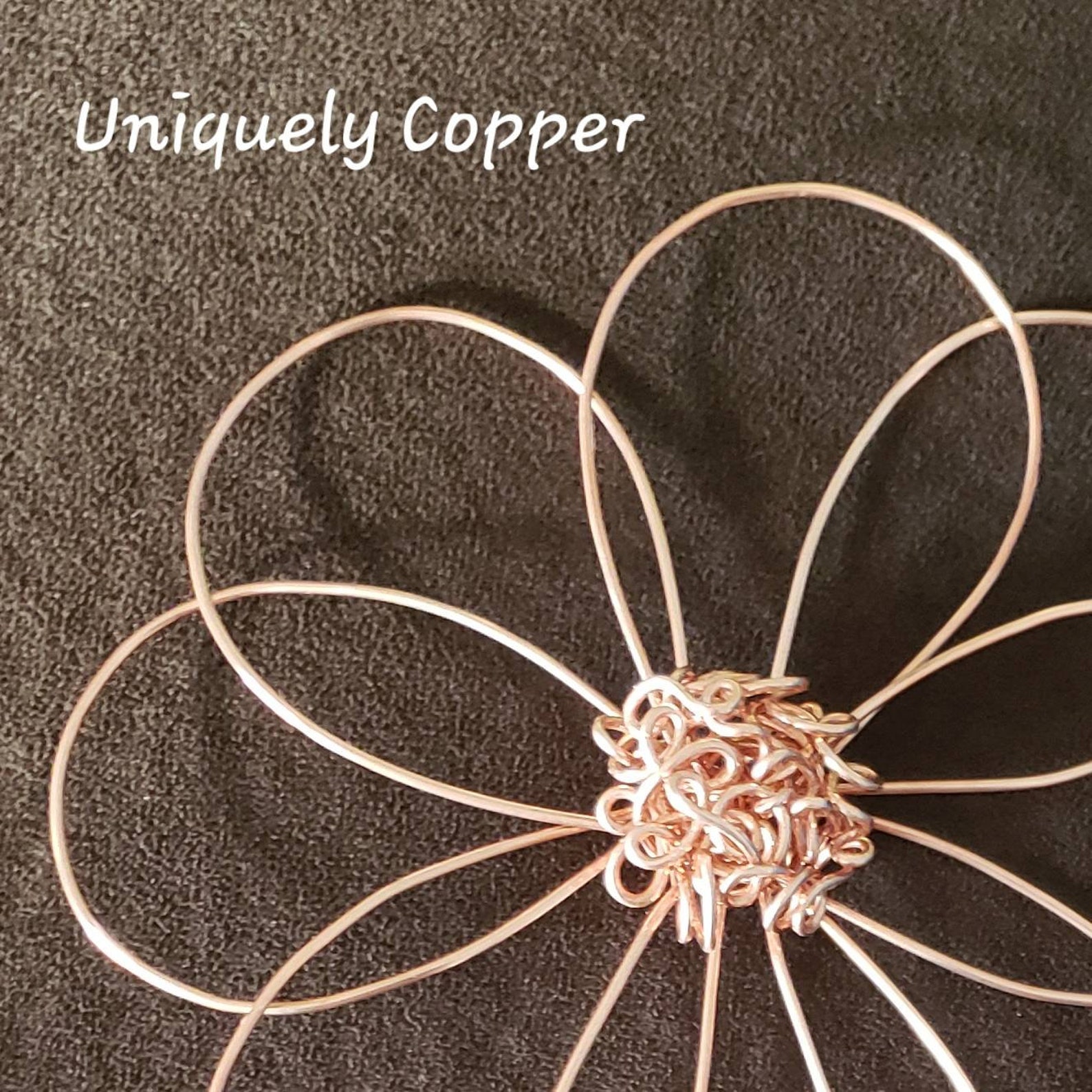 Copper Wire Flower Copper Flower Wire Flower Copper Etsy