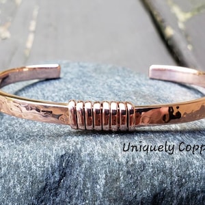 Copper Bracelet, Copper Cuff Bracelet, Copper Bracelets, Hammered Copper, Copper Cuff, 7th Anniversary Gift, Mother&#39;s Day Gift, Gift For Her