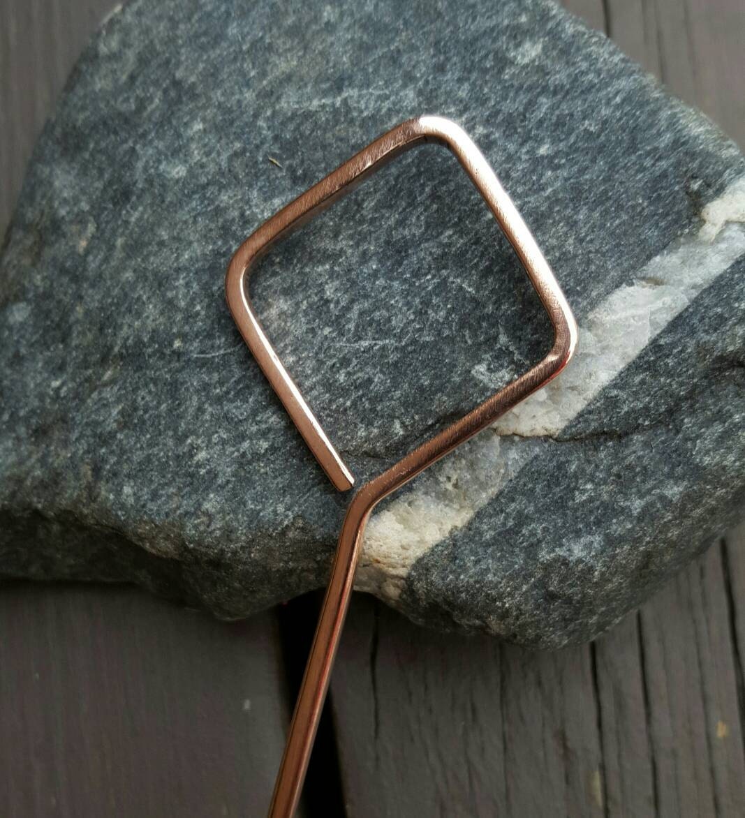 Copper Hair Pin Copper Hair Stick Hair Accessories Copper Etsy