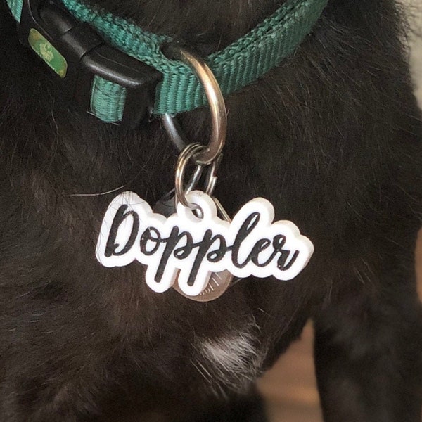 Custom Dog Tag // Acrylic Dog Tag // Personalized Pet Tag // Cat Tag // ID Tag For Dog