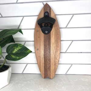 Surfboard Bottle Opener // Magnetic Bottle Opener // Wood Barware
