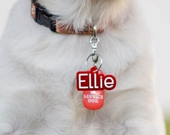 Custom Dog Tag // RED Acrylic Dog Tag // Personalized Pet Tag // Cat Tag // ID Tag For Dog