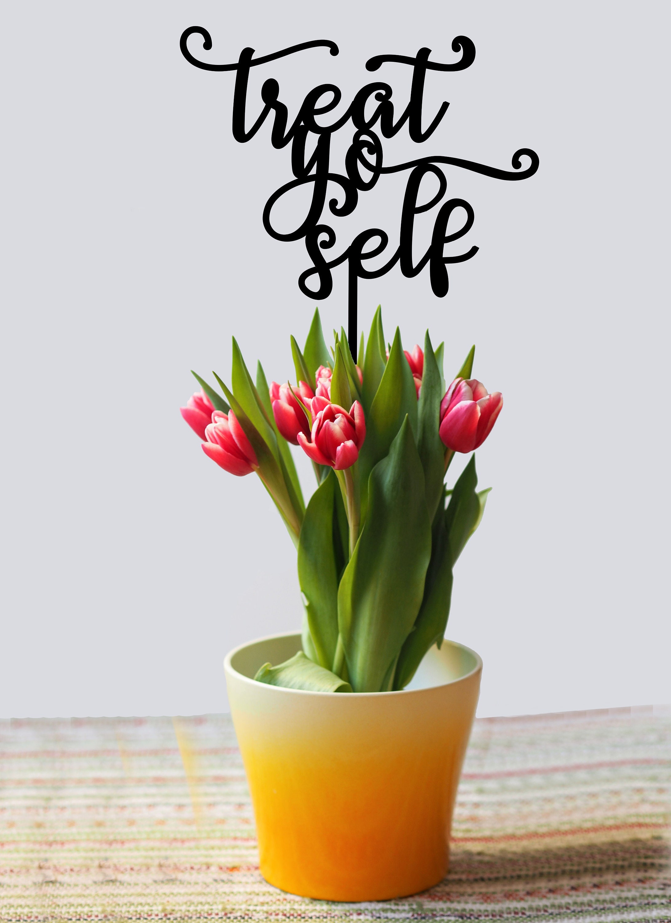 Treat Yo Self Wedding Cake Topper // Wood Cake Topper // Treat your self dessert bar sign