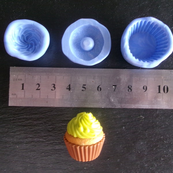 Moules kit cupcake 3D gâteaux à la chantilly 25/11mm