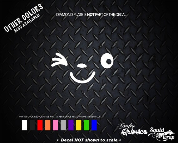 Cute Lovely Smile Face For Car//Bumper//Window Side Mirror Vinyl Decal Sticker CA