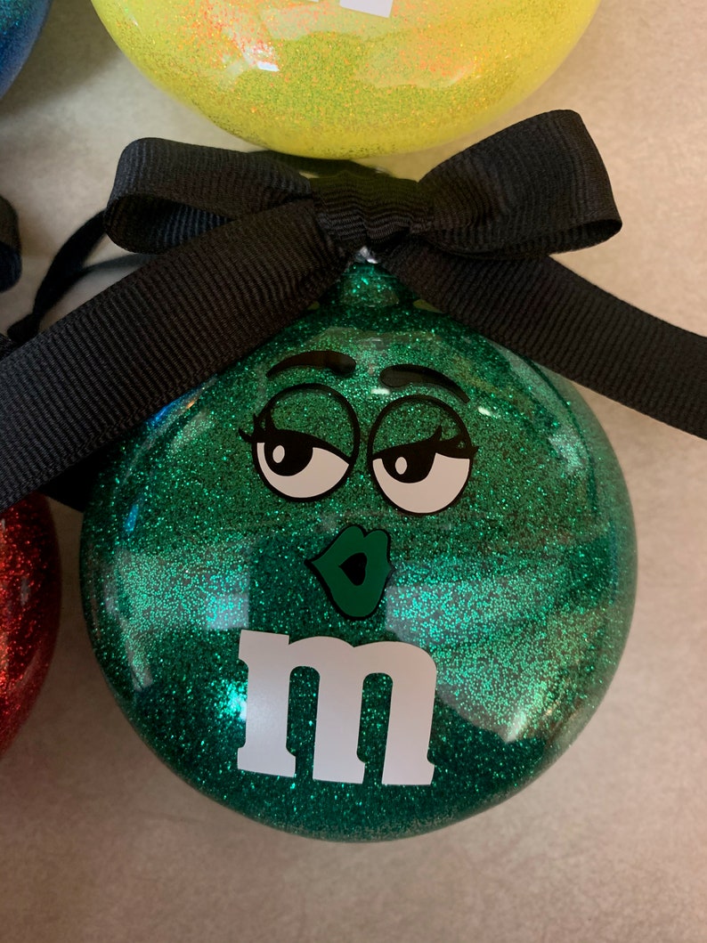 M&M Ornament Set Christmas Ornaments Candy Tree Ornaments Etsy