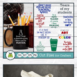 Teacher Design Bundle, Teacher SVG Cut Files for Crafters
