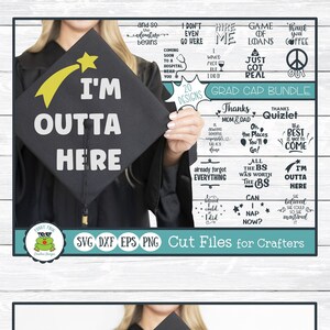 Grad Cap Design Bundle, SVG Cut Files for Crafters