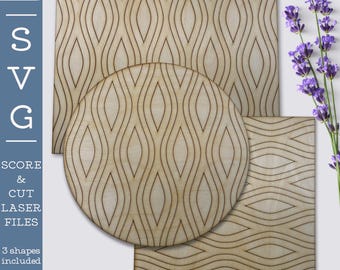 Wavy Geometric Pattern SVG | Laser Cut File (Digital Download)