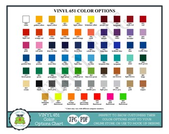 oracal 651 color chart 63 colors