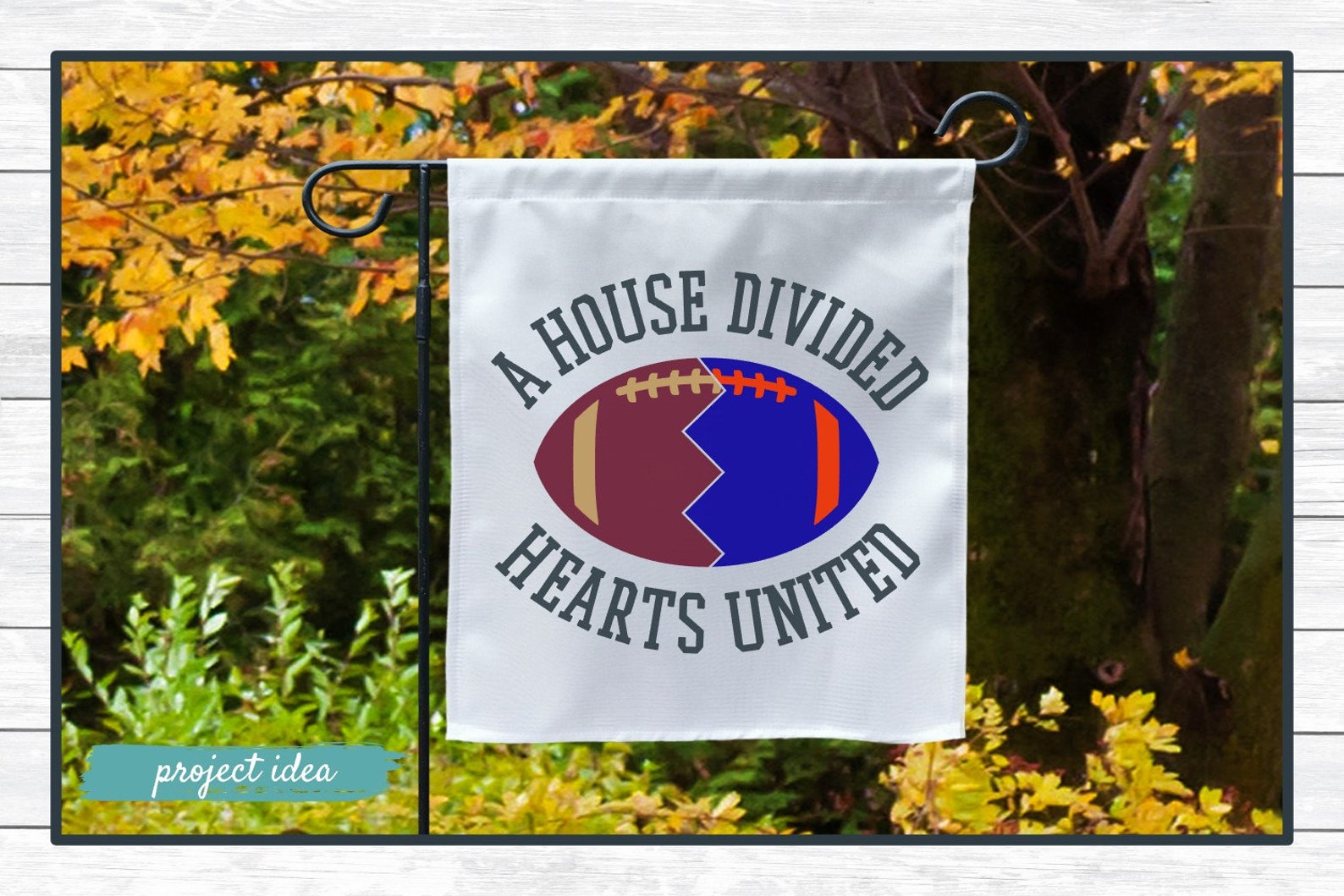 A House Divided Hearts United Football SVG Cut File for Etsy