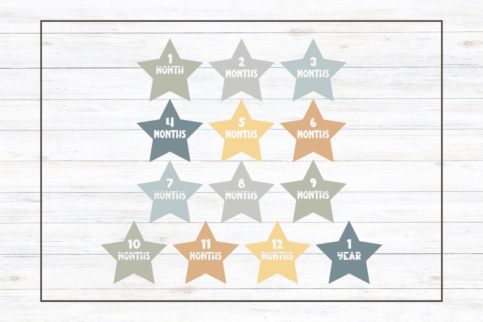 Baby Milestone Star (svg, Png, Dxf, Eps) Files (digital Download) - Etsy