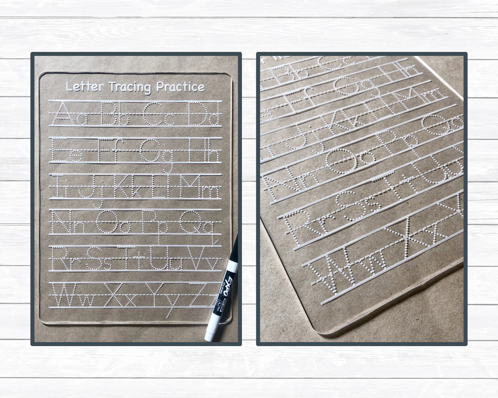 Letter Tracing Board SVG | Laser Cut File, Acrylic Practice - Etsy Canada