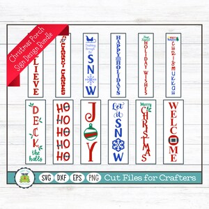Christmas Porch Sign Bundle - SVG Cut Files for Crafters