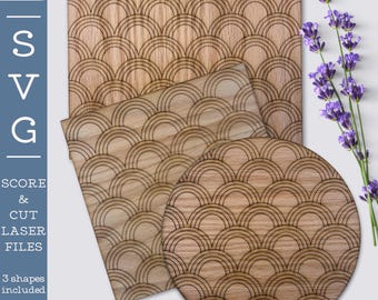 Japanese Wave Laser Cut File | SVG, Sign Backer (Digital Download)