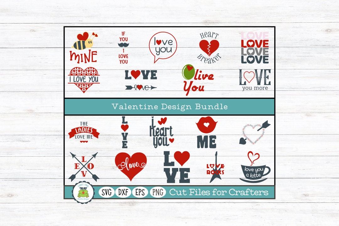 Valentine Design Bundle, Love SVG Cut Files for Crafters - Etsy