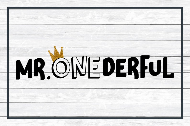 Download Mr. One Derful First Birthday SVG Cut File | Etsy