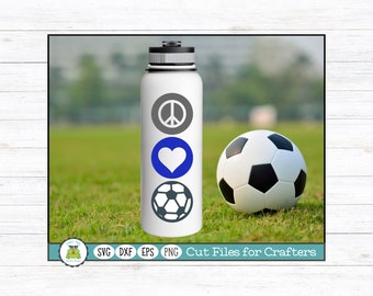 Peace Love Soccer, SVG Cut File for Crafters