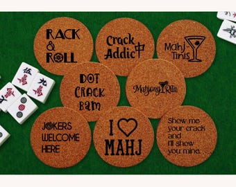 Mahjong Coaster Laser Engraving Designs | SVG Vector Bundle (Digital Download)