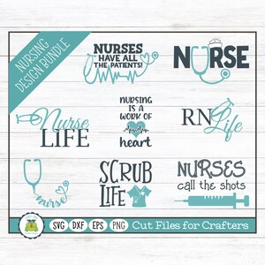 Nursing Design Bundle SVG Cut Files for Crafters