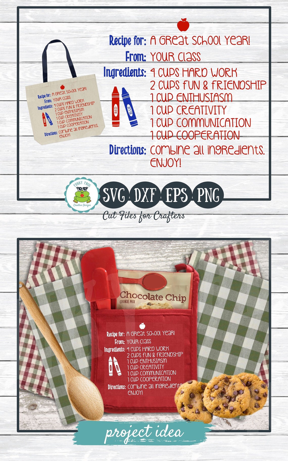 Recipe for a Great School Year Teacher SVG Cut File for - Etsy