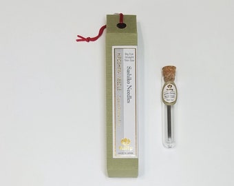 Tulip sashiko Hiroshima needles - Big eye Straight Thin size - 4 needles