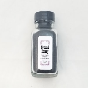 Finely ground Turkish Emery sand for pin cushions - 4 oz (114 gram) bottle