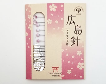 Morikawa Japan Hiroshima needles - hand sewing needle and glass head pin set