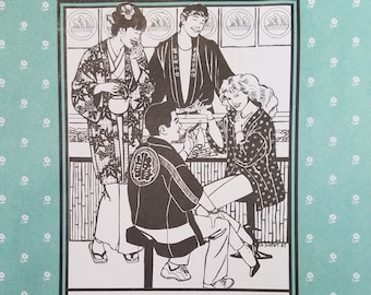 Folkwear sewing pattern # 129 Japanese Hapi and Haori with Bonus Tabi sock pattern