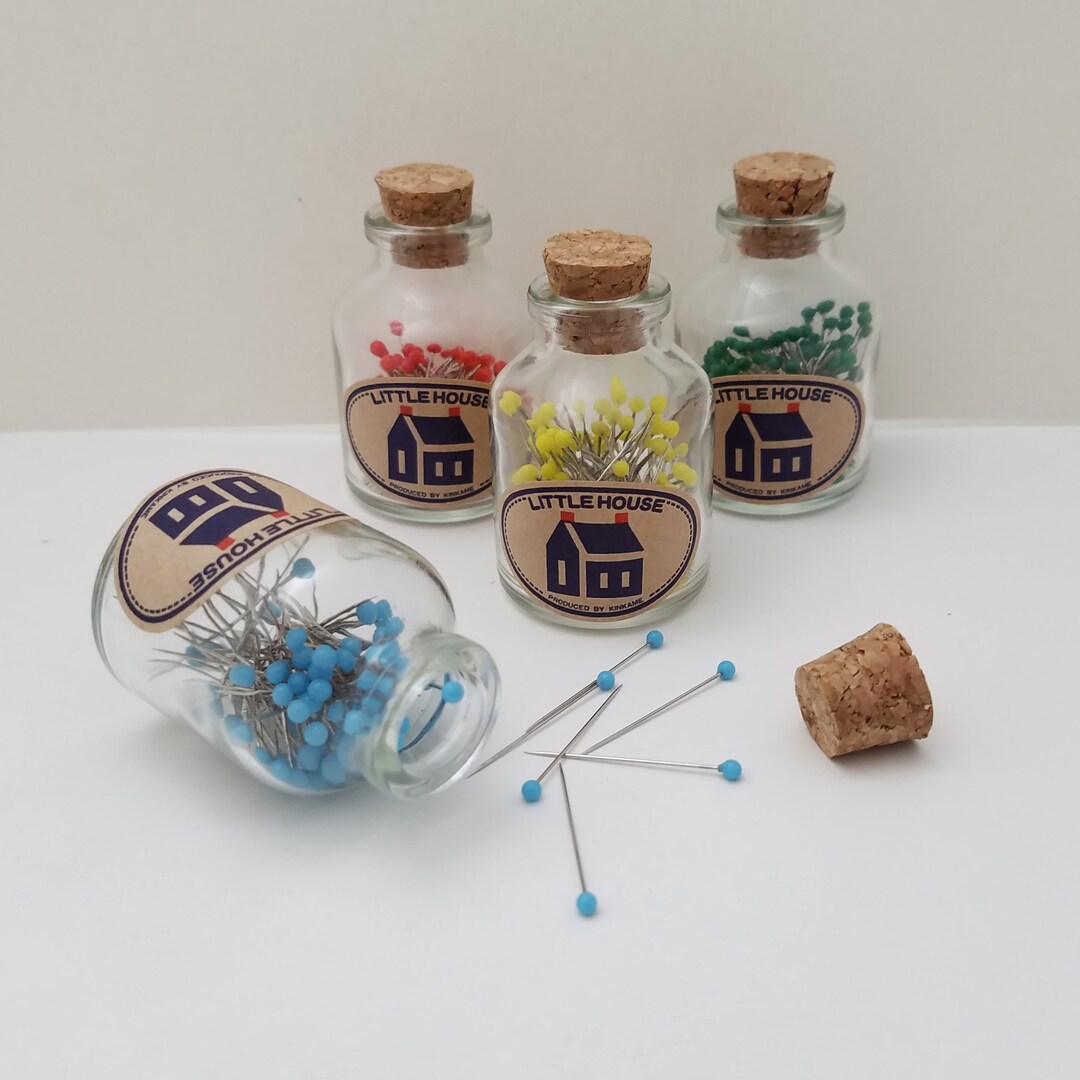 thumbnail image 2 of Notions - Little House Japanese Glass Head Pins In Glass Bottle 2 of 10