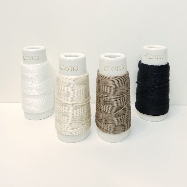 Lecien Cosmo Hidamari sashiko thread - Neutral hued solid colors - 30 meter skein