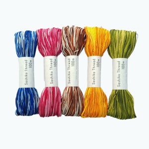 Variegated Olympus sashiko threads - 100 meter skeins