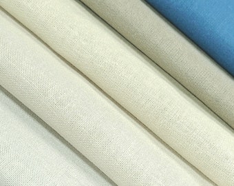 New colors Sarashi momen fabric for sashiko by the yard - pale gray, sage, almond milk, taupe and blue