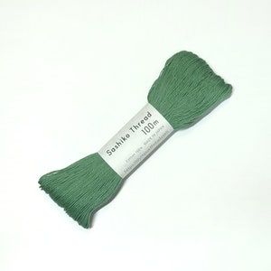 Green #117 hue Olympus sashiko thread - 100 meter skein