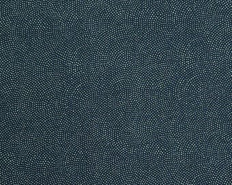 Japan Sevenberry kasuri collection - wave seigaiha edo komon print over navy hue