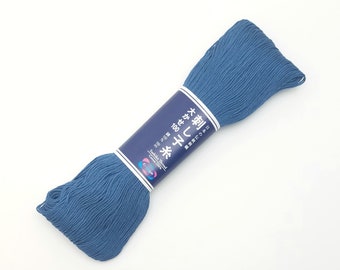 Japanese Sashiko thread - Cobalt Blue color # 109 - 100 meter skein