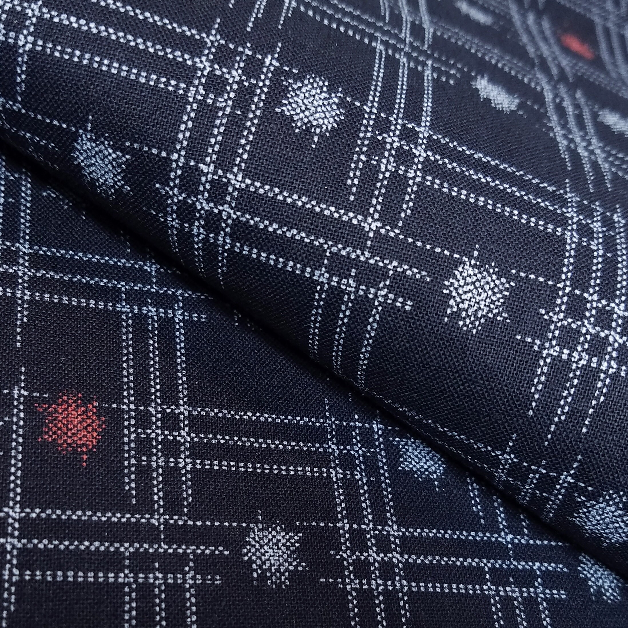 Japanese import new cotton quilting fabric - Sevenberry indigo kasuri