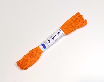 Sashiko thread - Orange color #22 - 20 meter skein