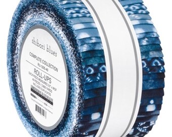 New Patterns!! Roll-Ups strip pack: Shibori Blues collection by Sevenberry Japan