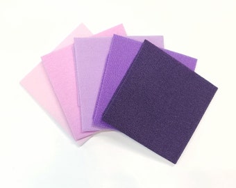 22 x 33cm piece of  Hitokoshi Chirimen crepe fabric for Tsumami Kanzashi - Pink and Purple hues