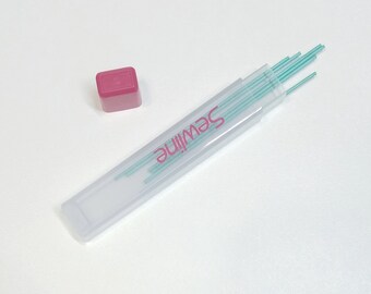 Sewline Mechanical Fabric Pencil Refill - Green - washable chalk pencil refill pack