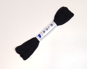 Olympus Japan Sashiko thread - Black color # 20 - 20 meter skein