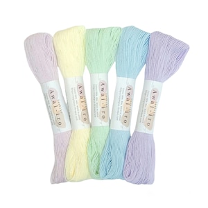 Pastel hues Olympus Awai-iro sashiko threads - 40 meter skeins