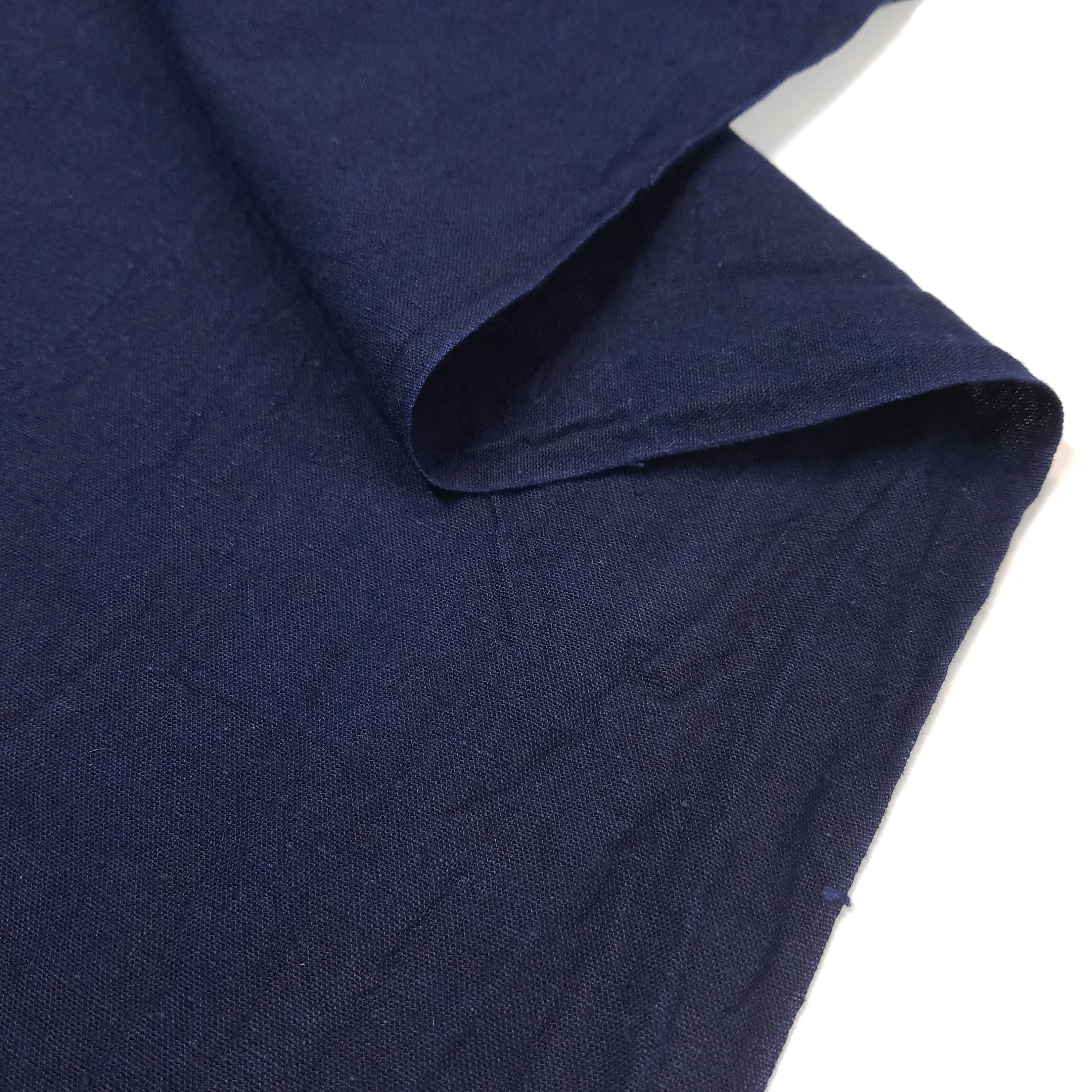 Botanical indigo dyed Japanese aizome cotton fabric