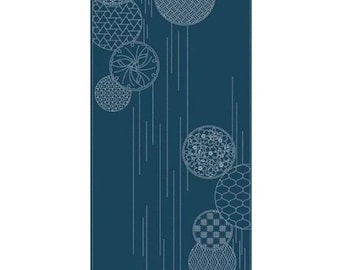 New for 2026- Wagara sashiko pre-printed wash-away panel - Waterfall and traditional Japanese designs
