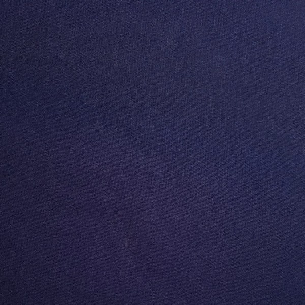 Indigo hued cotton and linen blend fabric