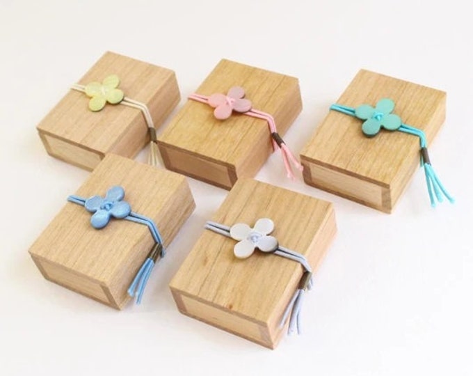 Featured listing image: Cohana Japan glass head pins in cherry wood box - Choose your color