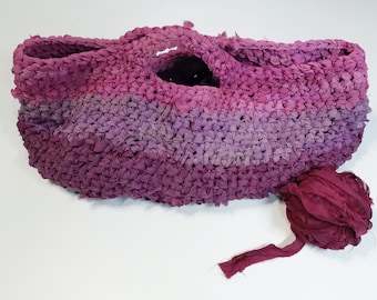 Darn Good Yarn ombre reclaimed chiffon yarn pack - 4 skeins of reclaimed silk blend yarn for crochet, knit, or sakiori weaving