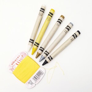 Fujix Tire silk #9 hand sewing thread - cream and golden colors #145 Yellow